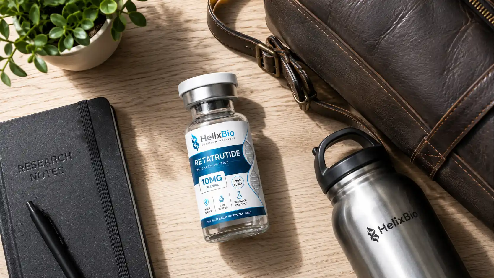 Helix Bio research laboratory and peptide vial photo gallery